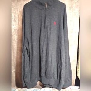 Mens Big & Tall zipper collar Polo Sweater sz2XLT